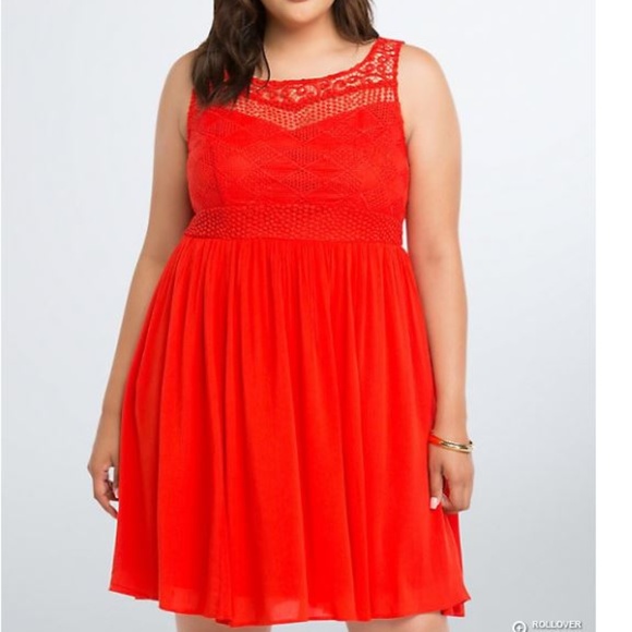 torrid orange dress